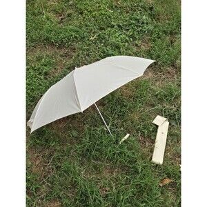 Vintage Shaw Full Size Rain / Sun Umbrella  Cream Classic